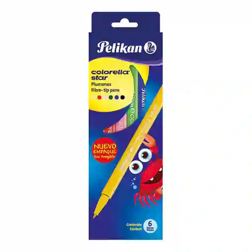 Plumones X 6 Und Pelikan