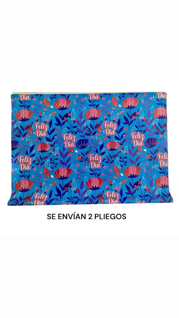 Papel De Regalo Mujer Tropical Feliz Día 48 X 68 Cm. X 2 Unidades Primavera