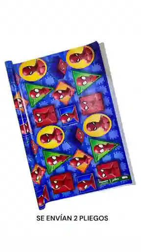 Papel De Regalo Niño Spiderman 48 X 68cm. X 2 Unidades Primavera