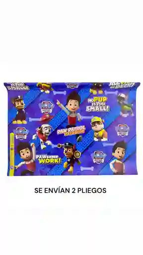 Papel De Regalo Niño Paw Patrol 48 X 68 Cm. X 2 Unidades Primavera