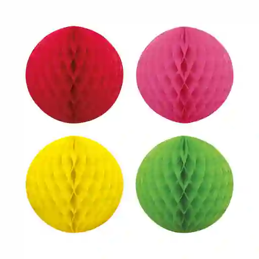Esfera Mini De Papel Surtido X 4 Und