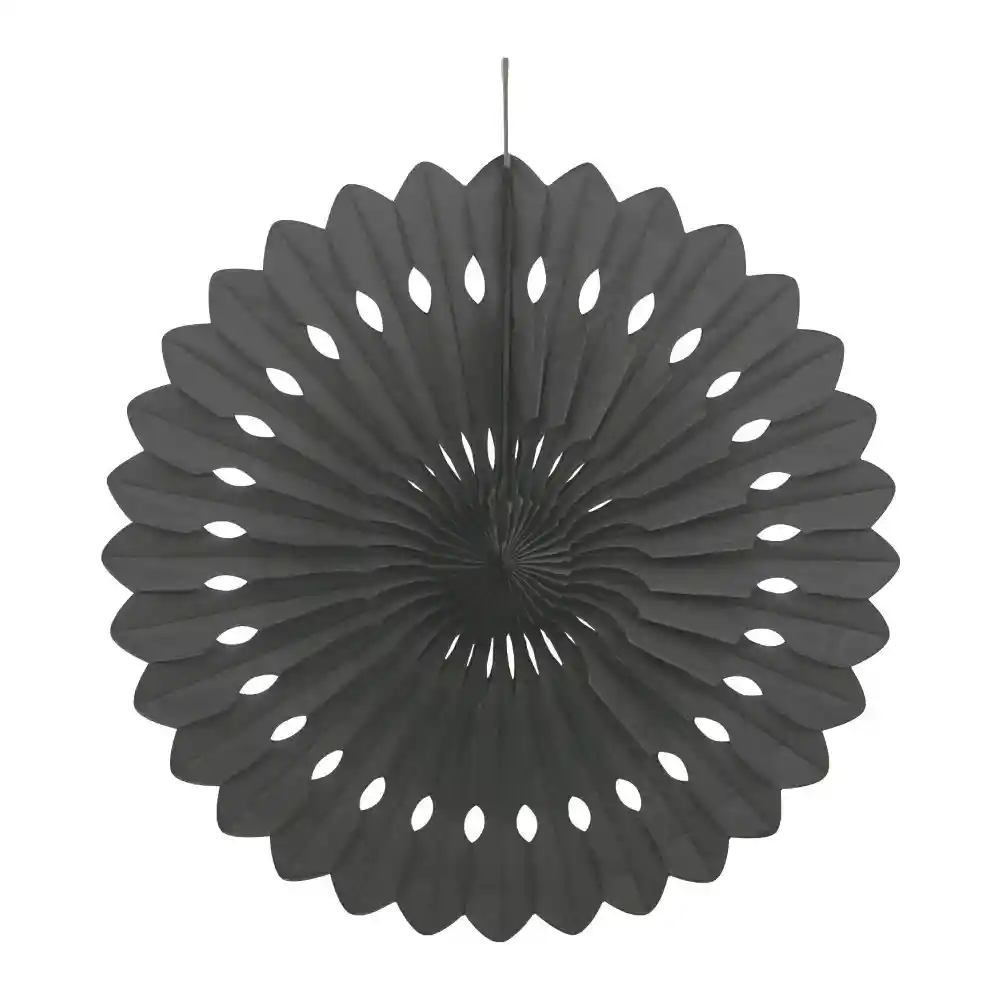 Abanico Negro Grande X 1 Und