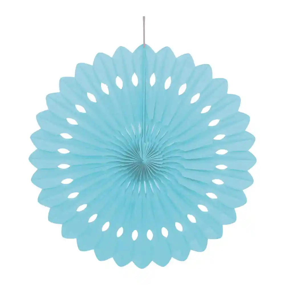 Abanico Azul Pastel Grande X 1 Und