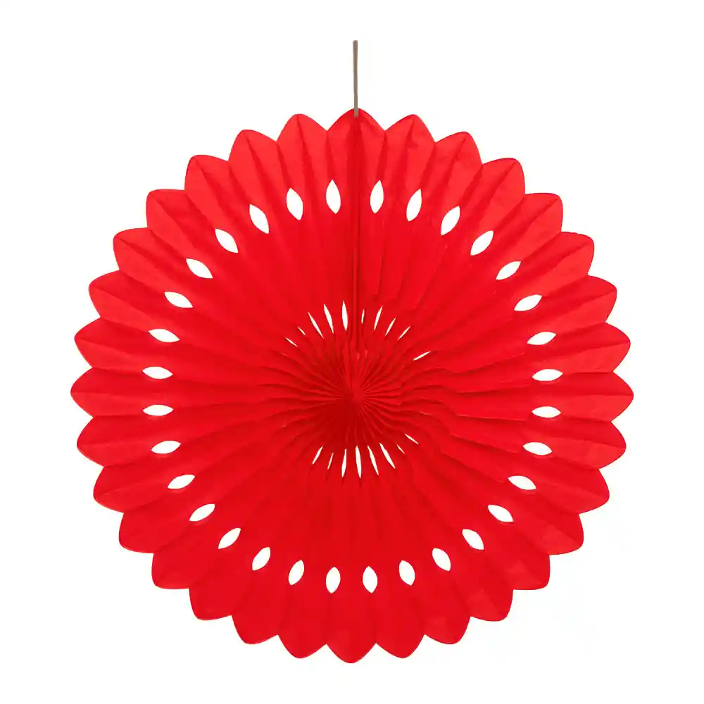 Abanico Rojo Grande X 1 Und