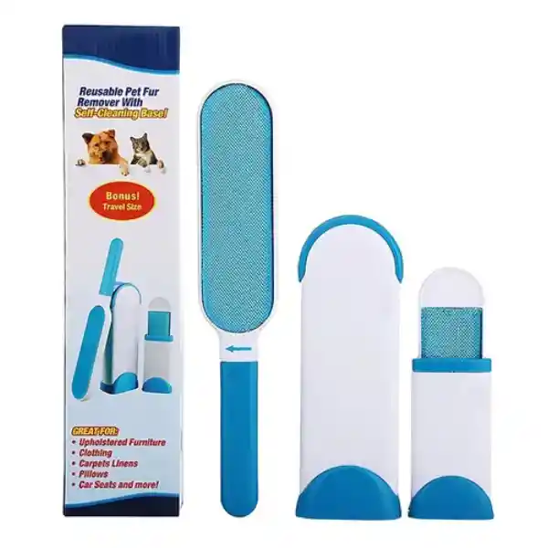 Cepillo Removedor De Pelusa Mascotas Con Base