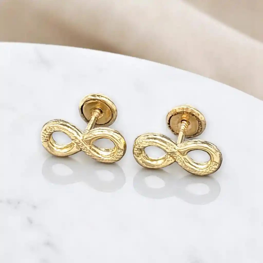 Topos Aretes Infinitos Oro Laminado 18k
