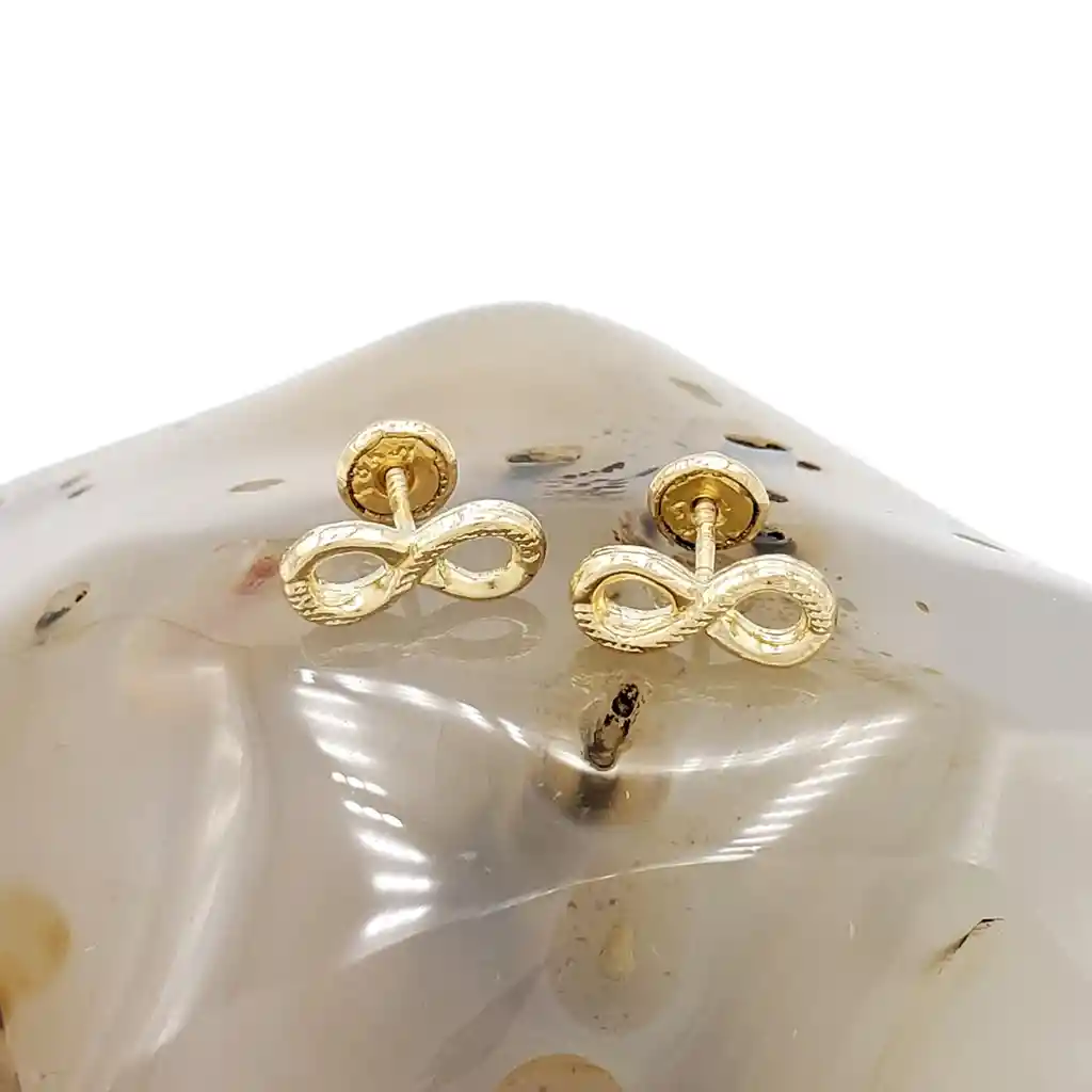 Topos Aretes Infinitos Oro Laminado 18k