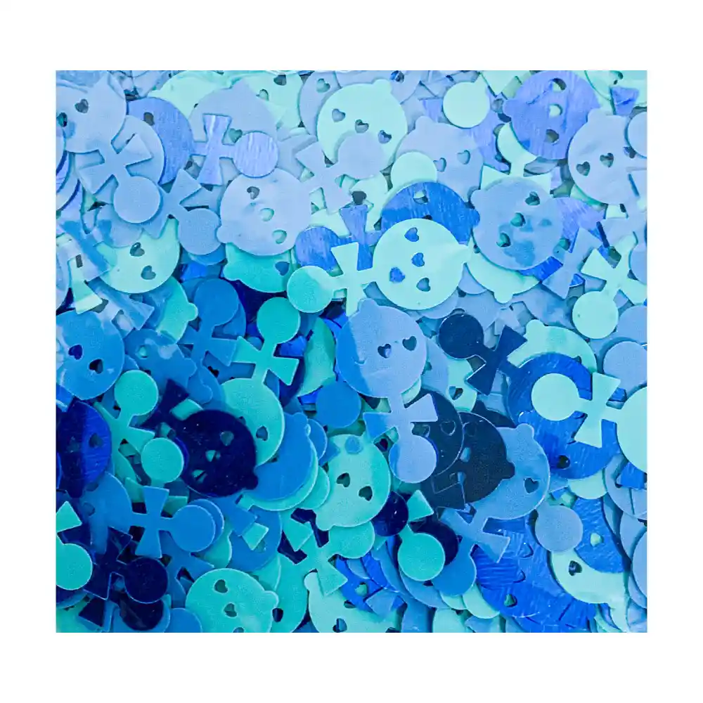 Confeti De Mesa Sonajero Azul X 1 Und