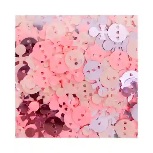 Confeti De Mesa Sonajero Rosado X 1 Und