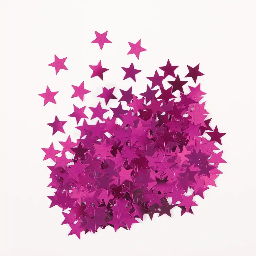 Confeti De Mesa Estrellas Fucsia X 1 Und