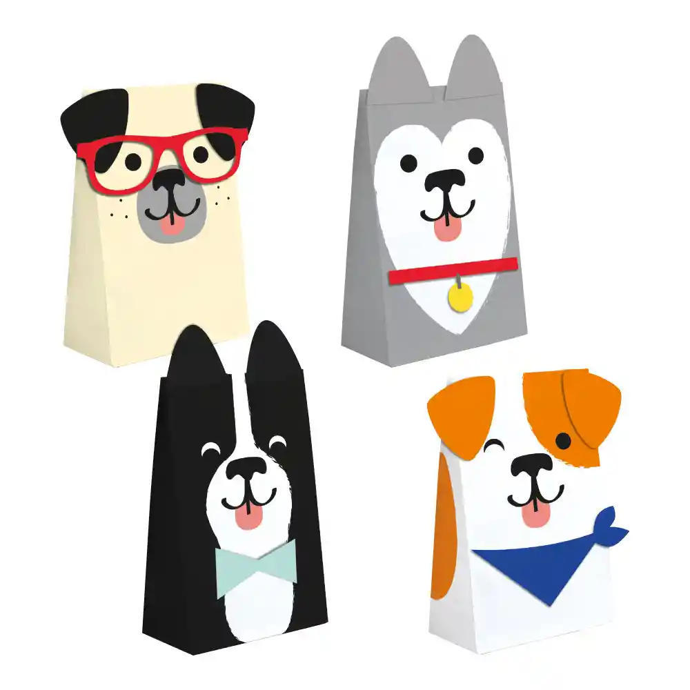 Bolsa De Papel Perritos X 8 Und