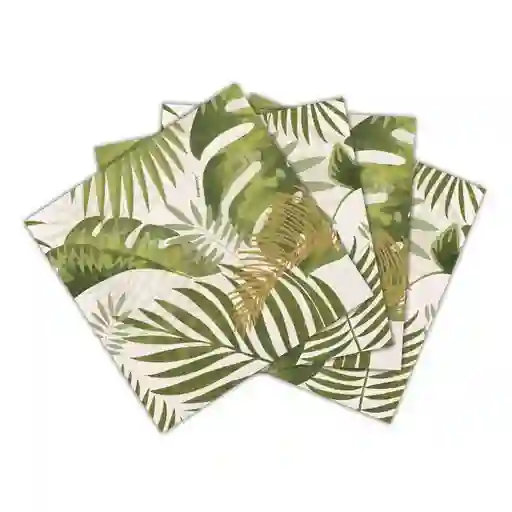 Servilleta Pequeña Hojas Tropicales X 16 Und