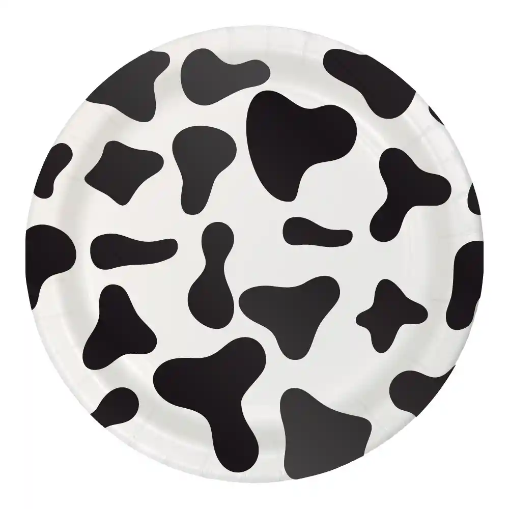 Plato 7" Manchas Vaca X 10 Und