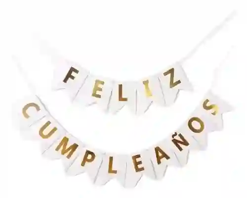 Feston Feliz Cumpleaños 20x16cm Rosa