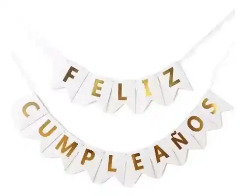 Feston Feliz Cumpleaños 20x16cm Rosa