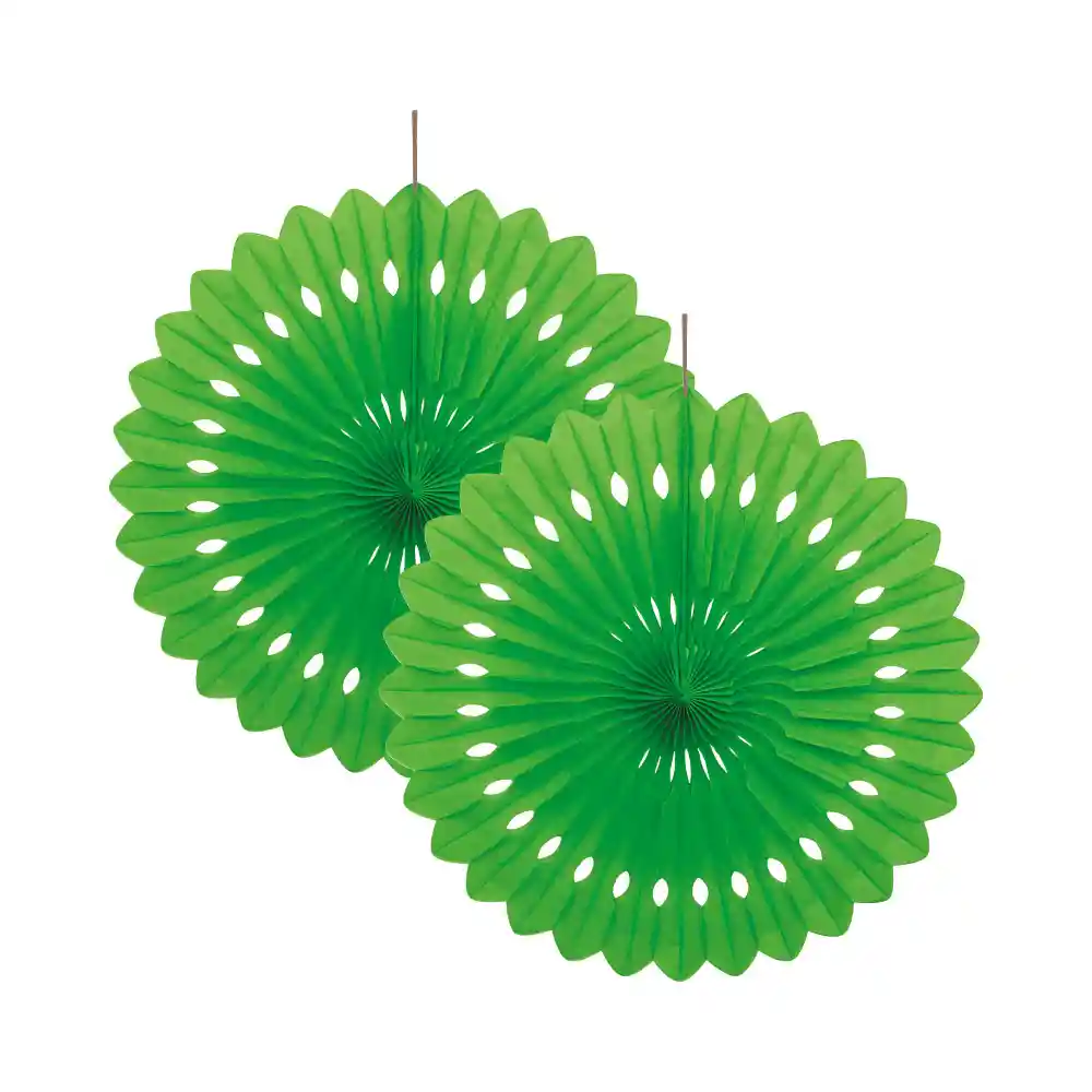 Abanico Verde Limon Pequeño X 2 Und