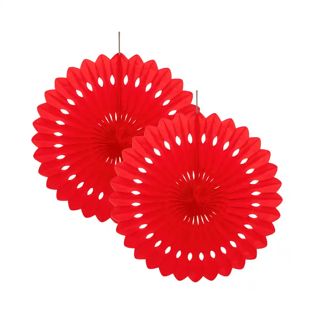 Abanico Rojo Pequeño X 2 Und