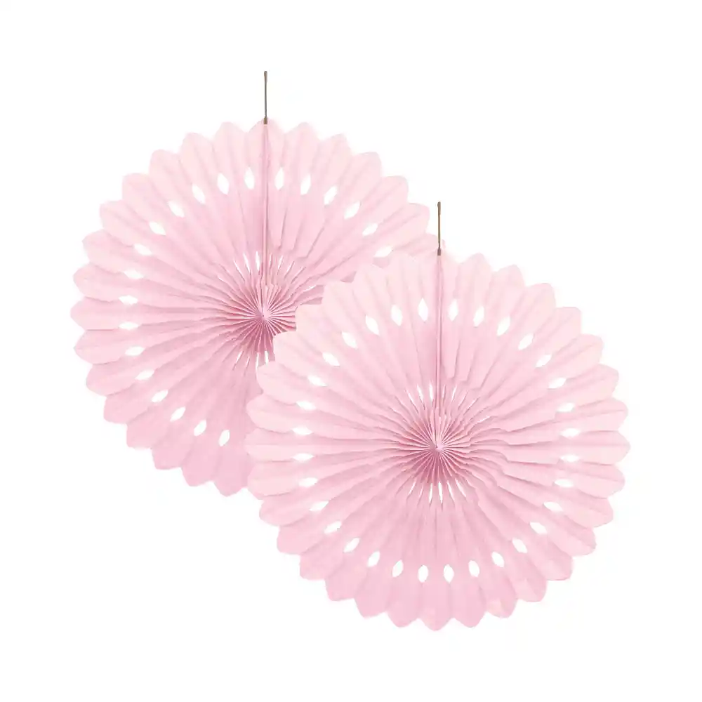 Abanico Rosado Pastel Pequeño X 2 Und