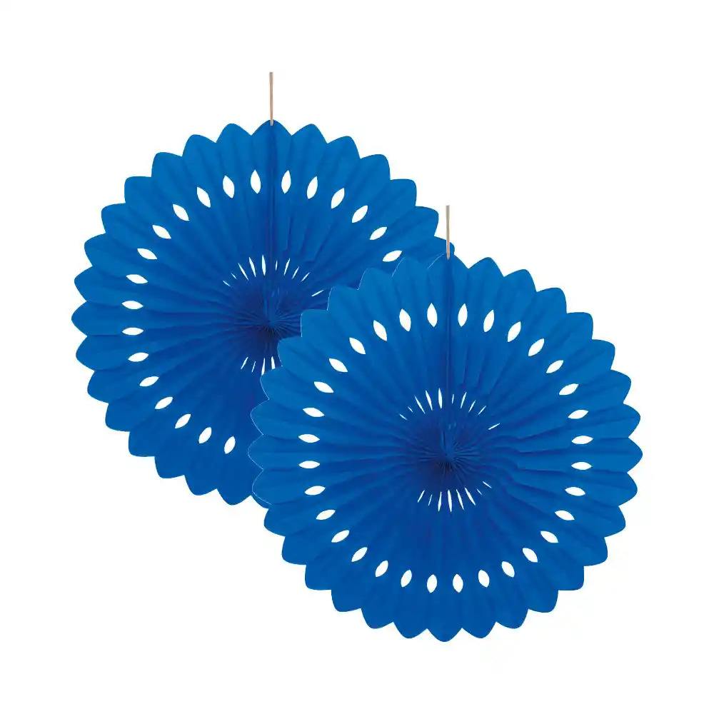 Abanico Azul Rey Pequeño X 2 Und