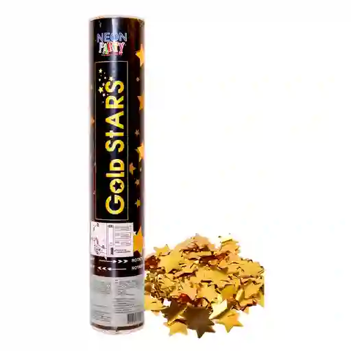 Lanza Confetti Estrellas Doradas X 1 Und