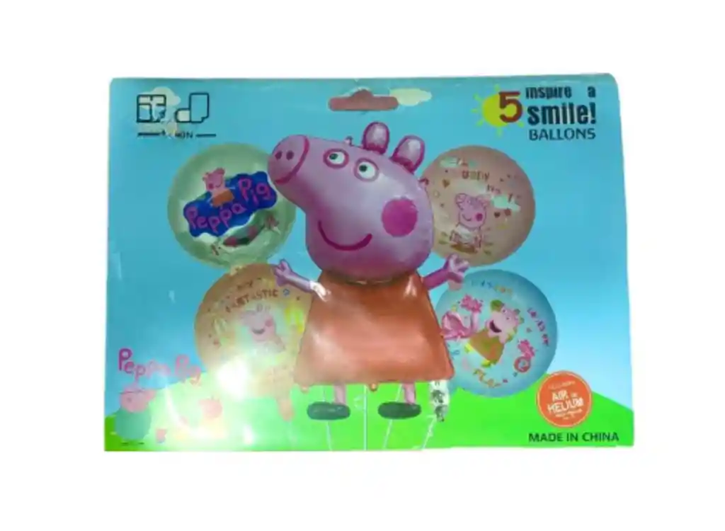 Set Globos Metalizado De Pepa