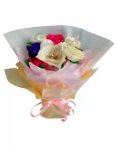 Ramo De Rosas Y Lirio Unicornio Eterno