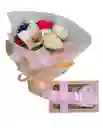 Rosas Y Lirio Con Chocolates Unicornio