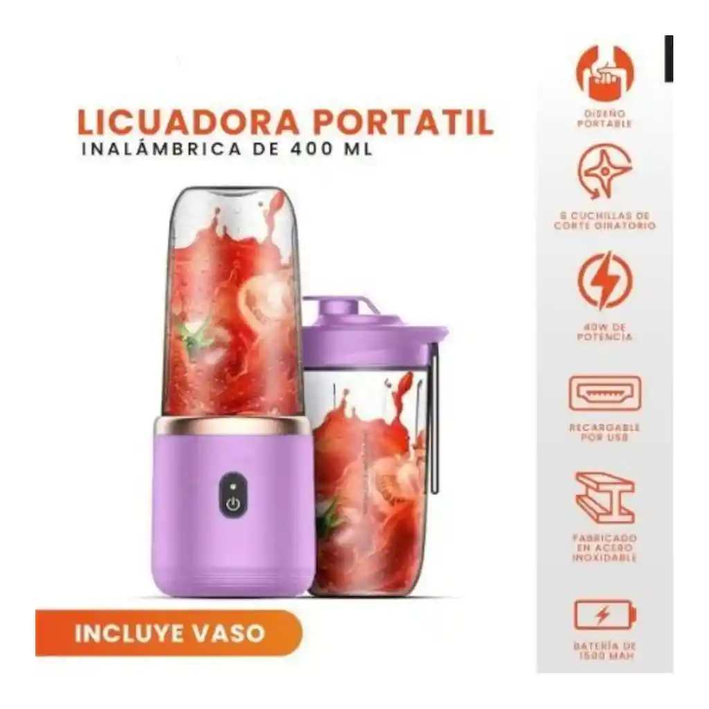 Licuadora Portátil Mini+botilito *400ml
