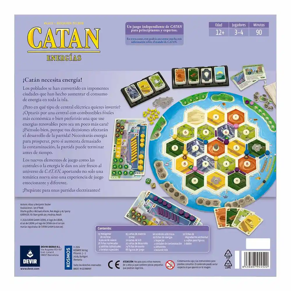 Juego De Mesa Estratégico Catan Energías Devir Adultos