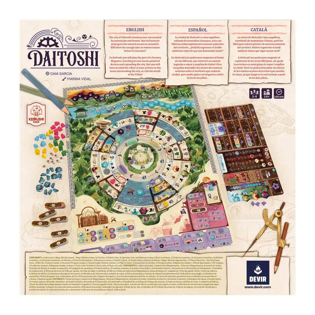 Juego De Mesa Estratégico Daitoshi Devir Para Adultos