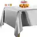 Mantel En Papel Aluminio Plateado Fiestas Y Decoración