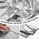 Mantel En Papel Aluminio Plateado Fiestas Y Decoración