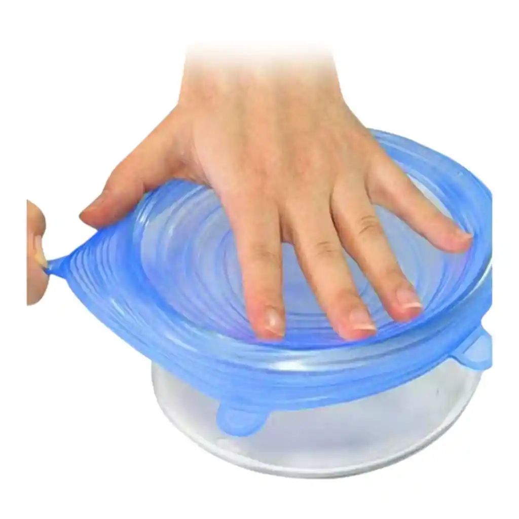 Tapas Para Recipientes Y Ollas En Silicona *6 Piezas