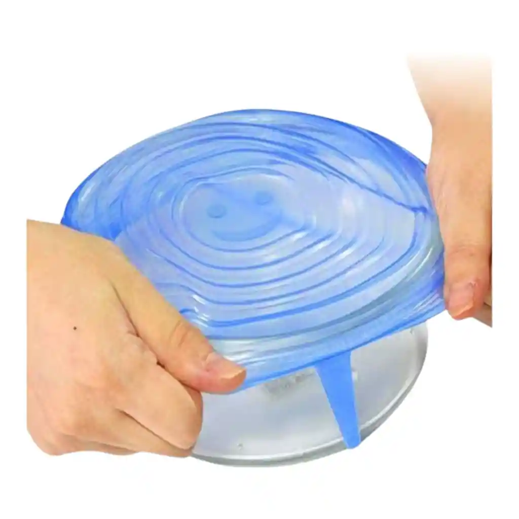 Tapas Para Recipientes Y Ollas En Silicona *6 Piezas