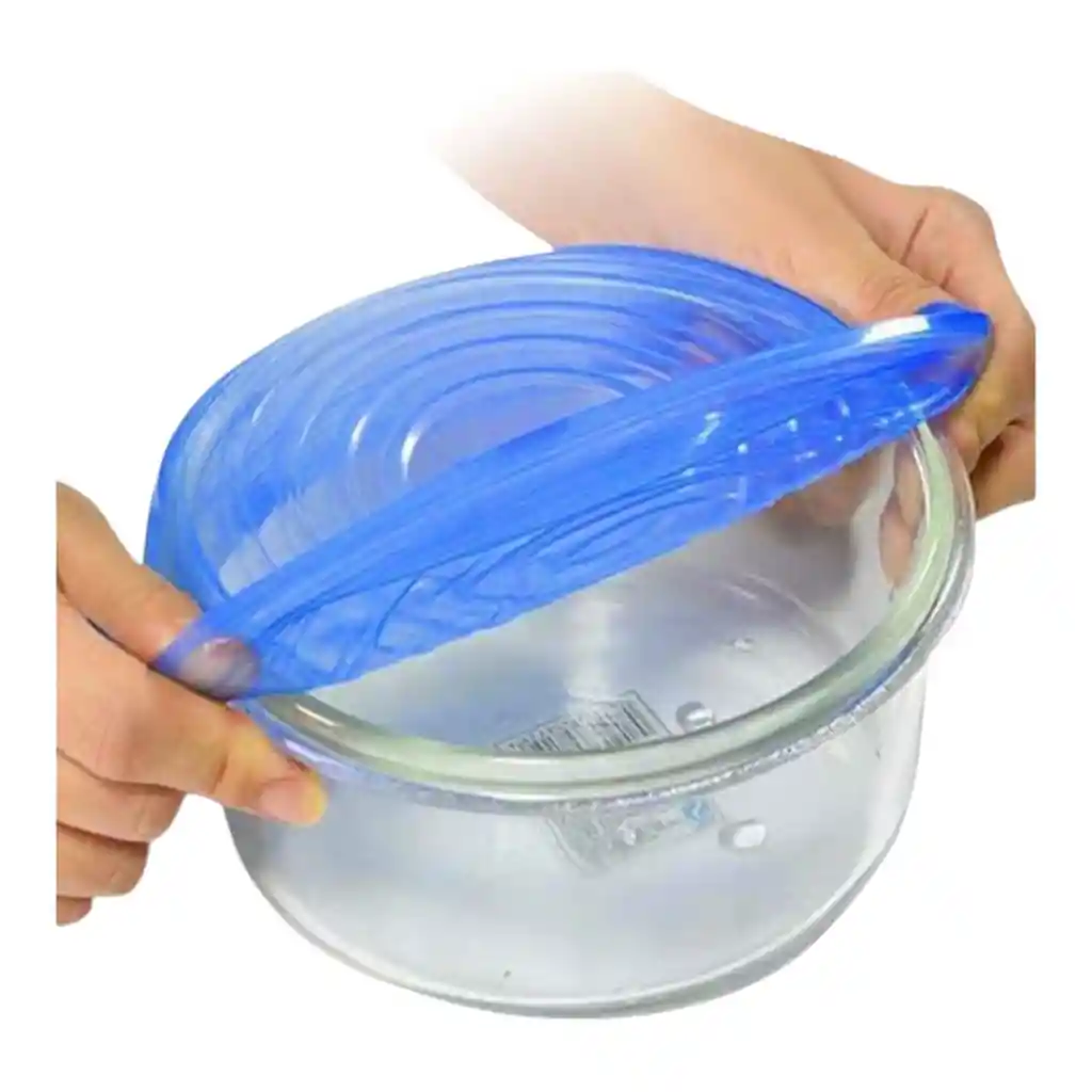 Tapas Para Recipientes Y Ollas En Silicona *6 Piezas
