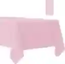 Mantel Rosado En Plástico Resistente Reutilizable
