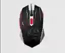 Mouse Gamer Alámbrico 6d Usb Negro/rojo Con Sensor Óptico Preciso, Dpi Ajustable, Cable Trenzado Y Botones De Alta Duración Para Juegos
