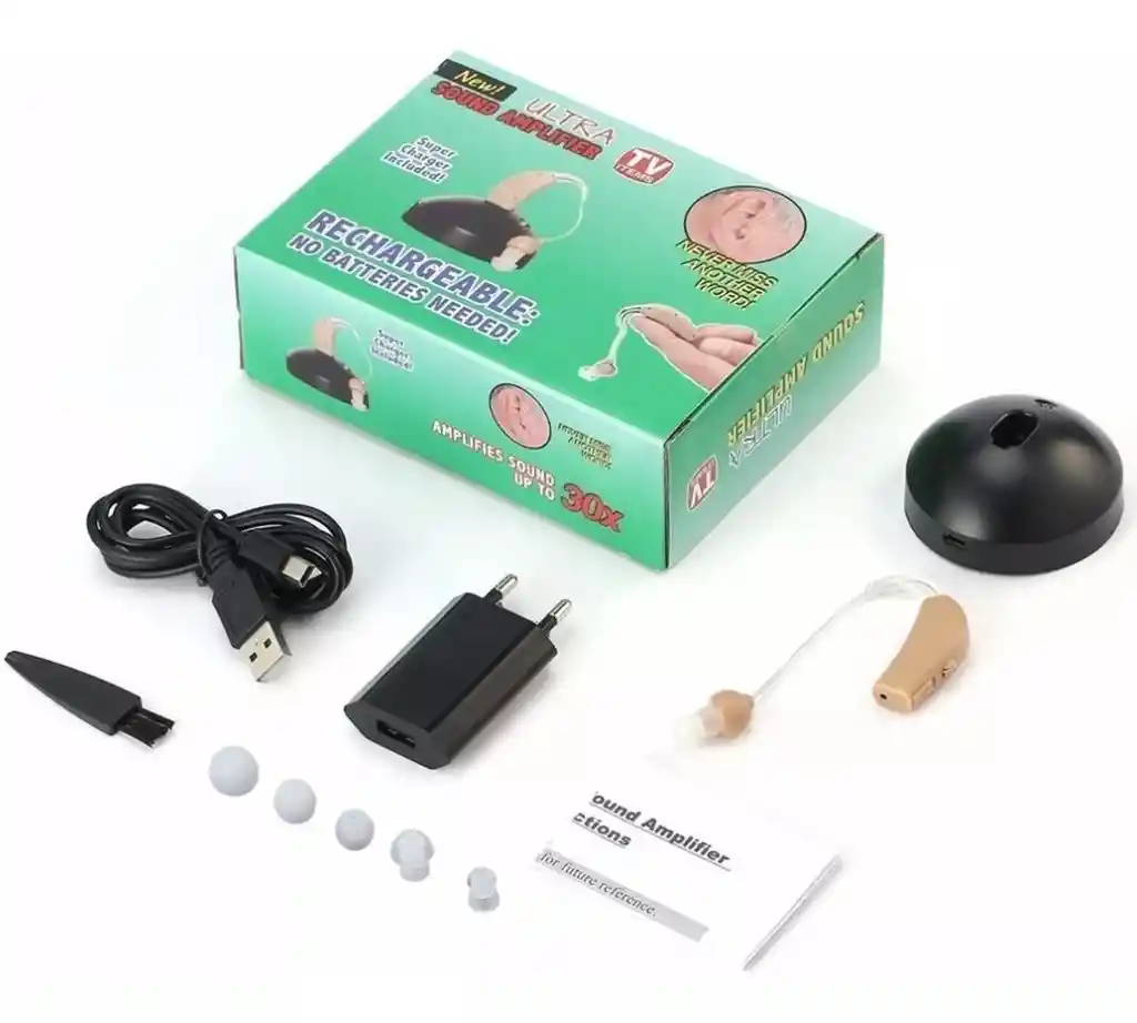 Audífono Amplificador De Sonido Recargable Aumenta Sonido Sordos