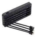 Power Bank 10.000 Mah Batería Portátil Unitec Con 4 Cables