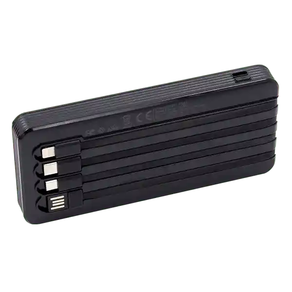 Power Bank 10.000 Mah Batería Portátil Unitec Con 4 Cables