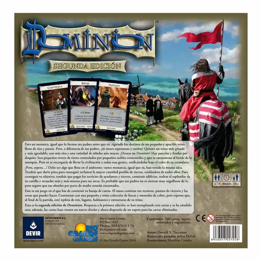 Juego De Mesa Dominion Segunda Edición Devir Para Adultos