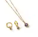 Set Collar + Aretes Amatista Febrero