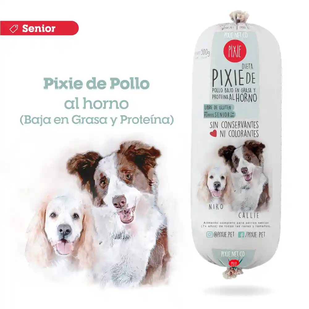 Pixie Perro Senior Sabor Pollo 500gr