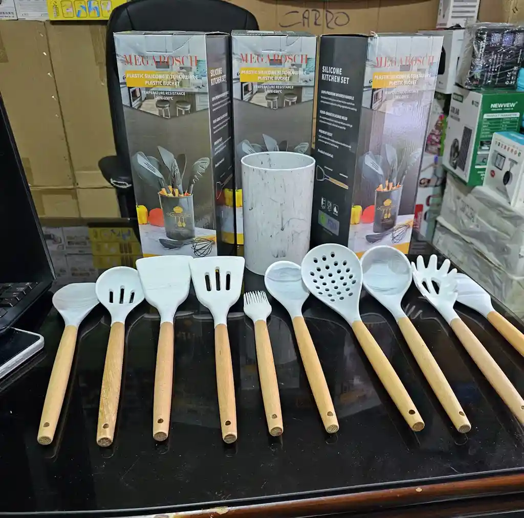 Set Utensilios Excelente Calidad Cocina Hogar En Silicona Antiadherente 10 Piezas