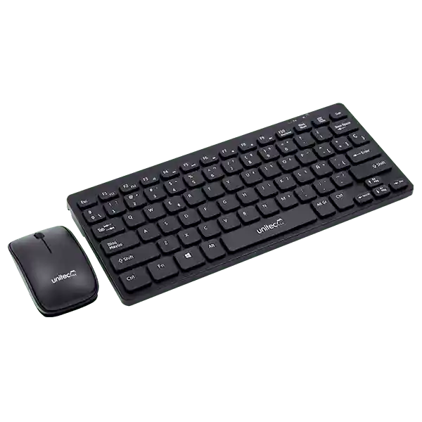 Kit Mini Combo Teclado Y Mouse Inalambricos Unitec Kt832 1200 Dpi