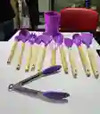 Set De Utensilios Para Cocina En Silicona Con Mango De Madera 12 Piezas