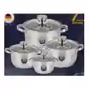 Bateria De Ollas En Acero Quirurgico 8 Piezas
