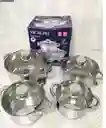 Bateria De Ollas En Acero Quirurgico 8 Piezas