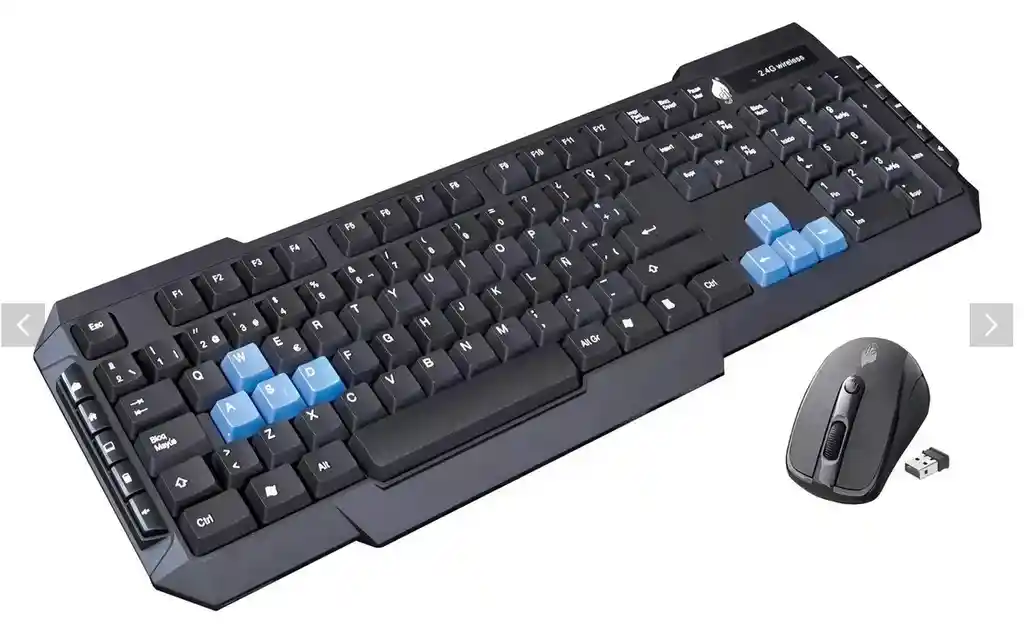Combo Teclado Y Mouse Inalámbrico Km-2800 Usb Con Alcance De 10m, Teclas Silenciosas Y Accesos Multimedia - Ideal Para Trabajo Y Entretenimiento