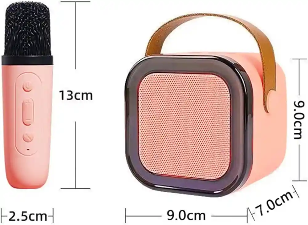Parlante Altavoz Bluetooth Portátil Karaoke 2 Micrófonos